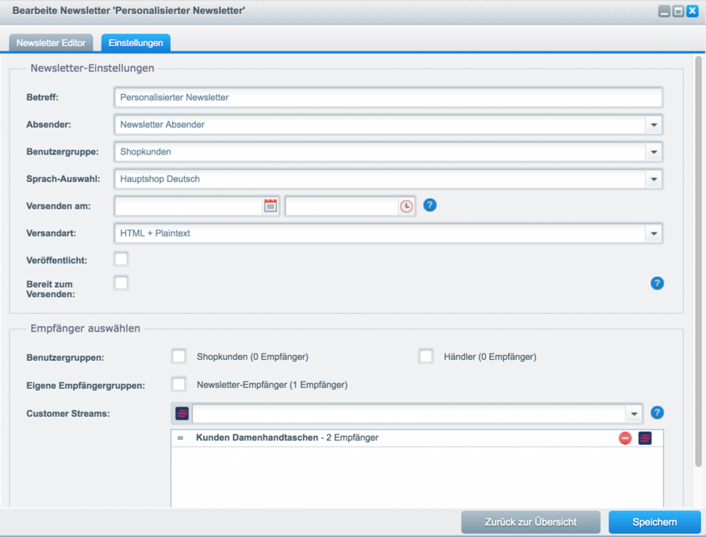 Customer Stream mit Shopware erstellen